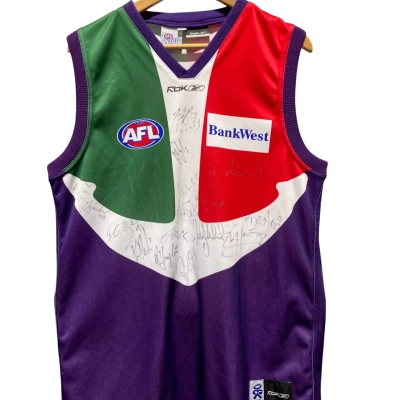 Signed Dockers Players AFL Mens Size L Jersey 