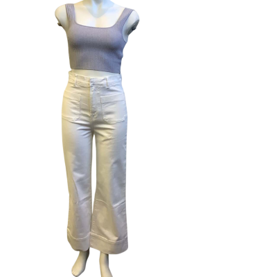 Brand New Seed Heritage Womens Size 8 Flare Crop Jeans White