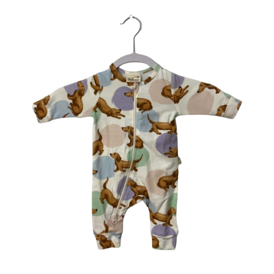 Peter Alexander Kids Two Way Zip Size 0000 Onesie Multicoloured 