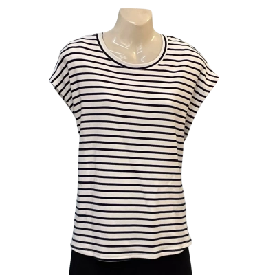 Serafina Womens  Size 18 Sleeveless Top Black  / Multicoloured / Striped / White 