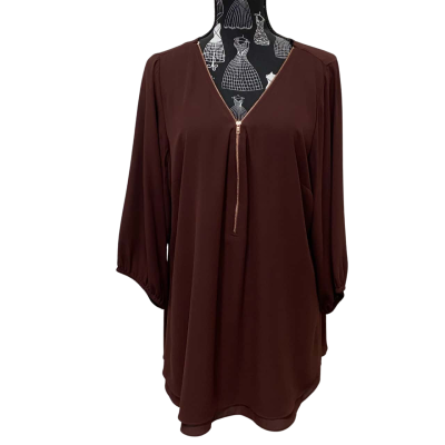 City Chic Womens  Size M Long Sleeve Top Maroon BNWT