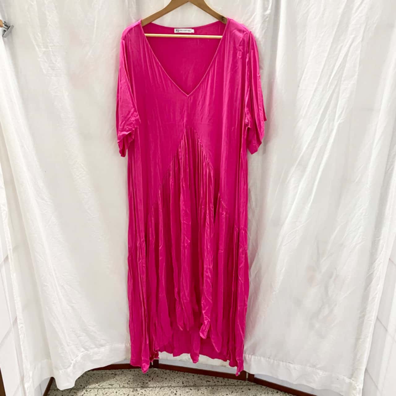 PQ Womens Size 24 /26 Short Sleeve Dress Pink (s)