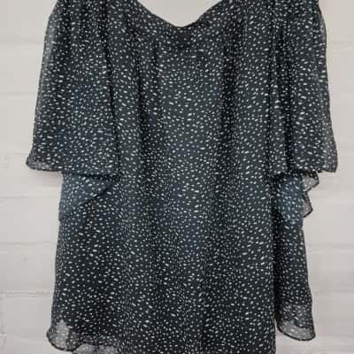 NWT Husk Black and White Polka Dot Summer Top Size 4