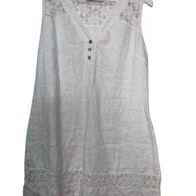 Maloka size 3 white linen dress