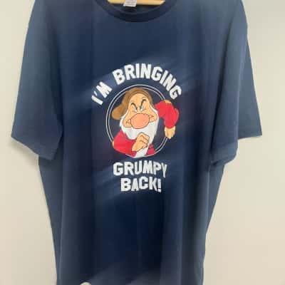 Disney's Grumpy Men's Size XXXL Short Sleeve Shirt - Blue 