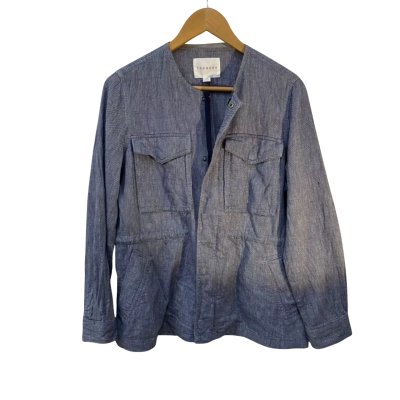 Trenery Womens  zip up Size 10 Denim Jacket Blue 