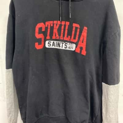 St Kilda AFL Mens  Size S Hoodie Black  / Grey 