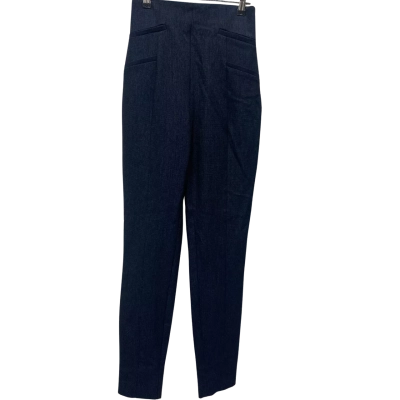 Cue Womens  Size 6 High Waisted Pants / Skinny Leg Pants Navy Blue 
