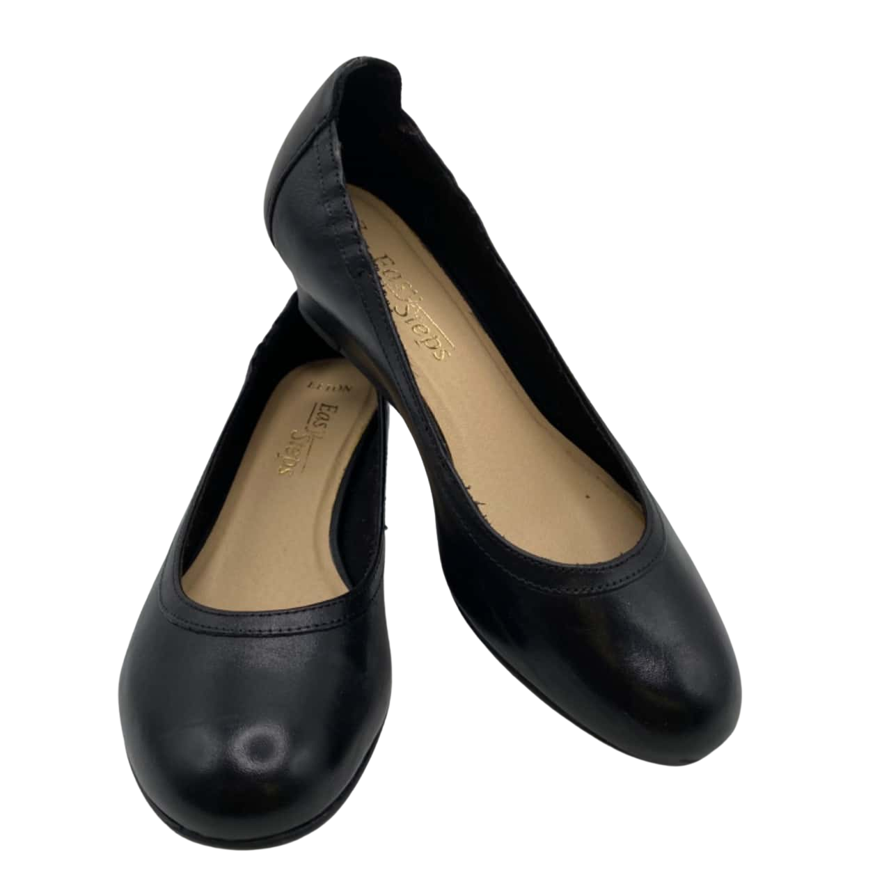 BNWT Womens Easy Steps sIze 6c Low Wedge Heels Black RRP 149.95(s)