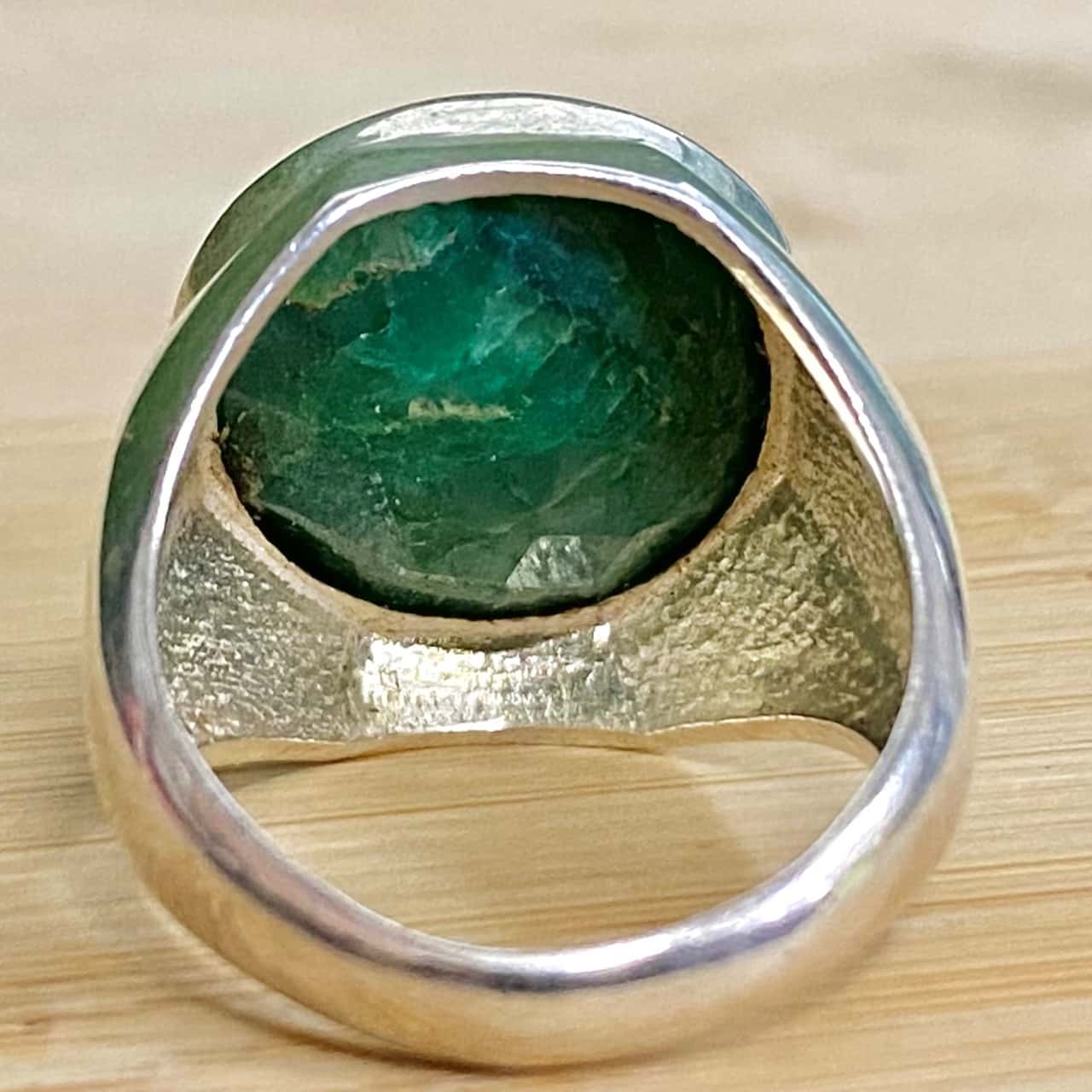 Sterling Silver Green Stone Ring (Stamped 925)(s) - Used Very Good ...