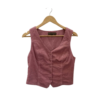 Princess Highway Womens  Size 8 Pink  Corduroy Vest