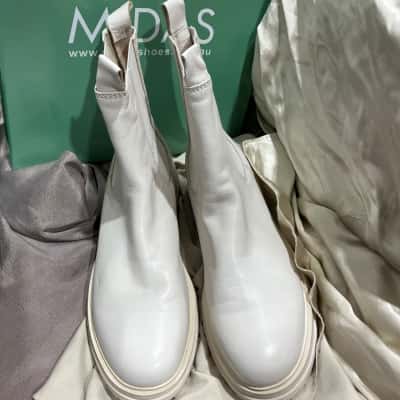 Midas Womens Boots Size 39 Cream 