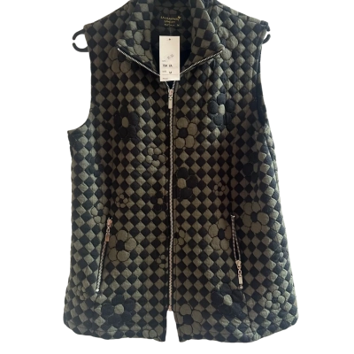  Womens  Size M Open Jacket Black  / Checked / Green 