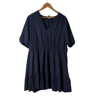Forever New Curve Womens  Size 20 Midi Dress Navy Blue 