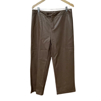 BNWT Serafina Womens Size 14 Brown Vegan Leather Pants
