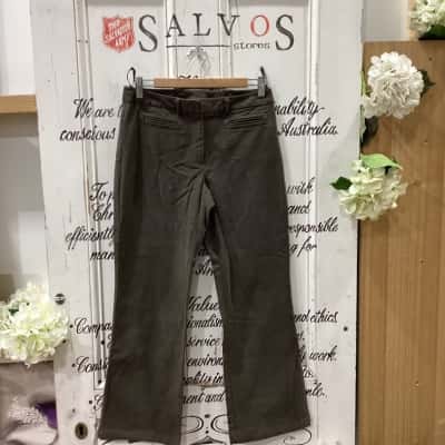 Sportscraft Brand! THE PERFECT CASUAL EVERYDAY PANT! FABRIC FROM ITALY! Womens  Size 8 Straight Leg Pants Brown 