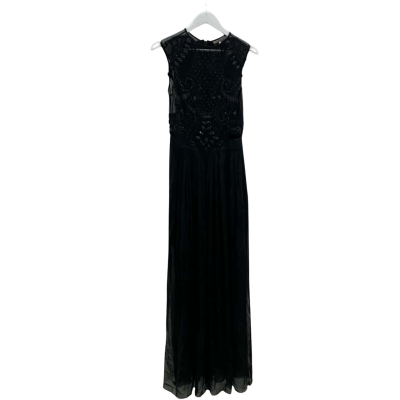 Thurley Women's Size 10 Aria Maxi Dress Beaded Black Formal