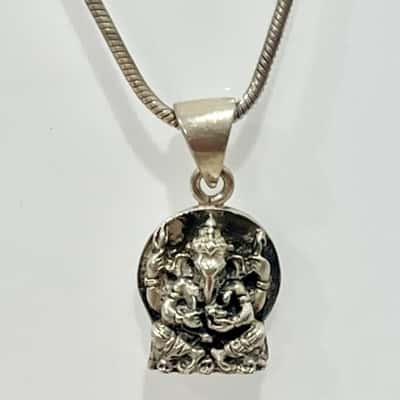 925 Silver Necklace 925 Ganesh Pendant 