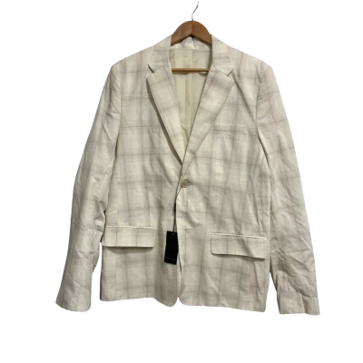 Politix Men’s Size L White Plaid Blazer Jacket