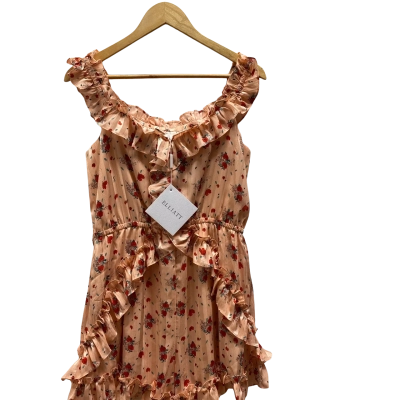 Elliatt Womens  Size L Peach Floral Playsuit