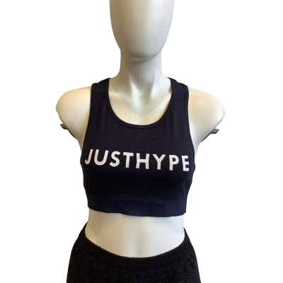 BNWT Just Hype Women's Size 10 Cropped Top Black  