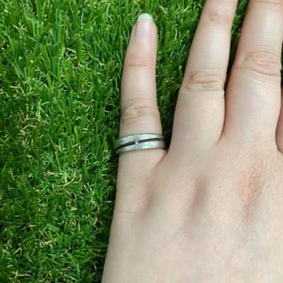  Womens 925 Silver Ring with Small Stone