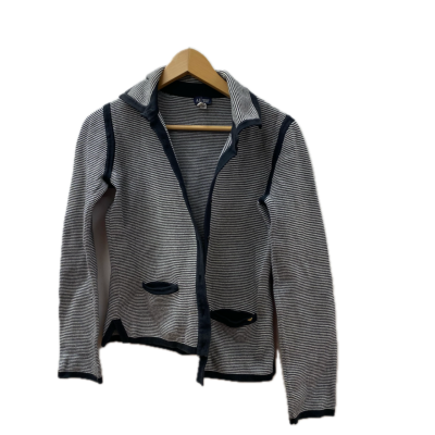 Armani Womens Cardigan Size L Black  / Striped / White 