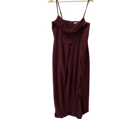 Showpo Womens  Size 14 Maxi corseted straps Maroon (b)