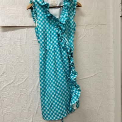 Kate Spade Womens  Size 4 Blue / Checked Dress VGUC 