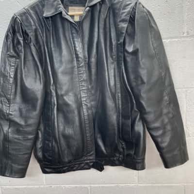 Stephen Dattner Womens  Size 14 Leather Jacket Black  