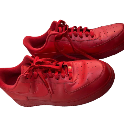 Nike Mens  Size 12 Nike Air Force 1 Low Triple Red Men’s Sneaker 