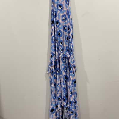 Mister Zimi Womens  Size 8 Maxi Dress Black  / Blue / Pink  