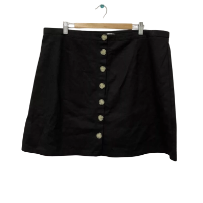 You + All Womens  Size 18 Denim Skirt Black  