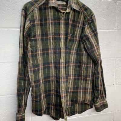 RM Williams Mens  Size M Long Sleeve Shirt Black  / Brown / Green / White 