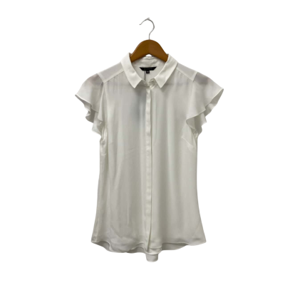 Portmans Womens  Size 10 Short Sleeve Shirt Ivory