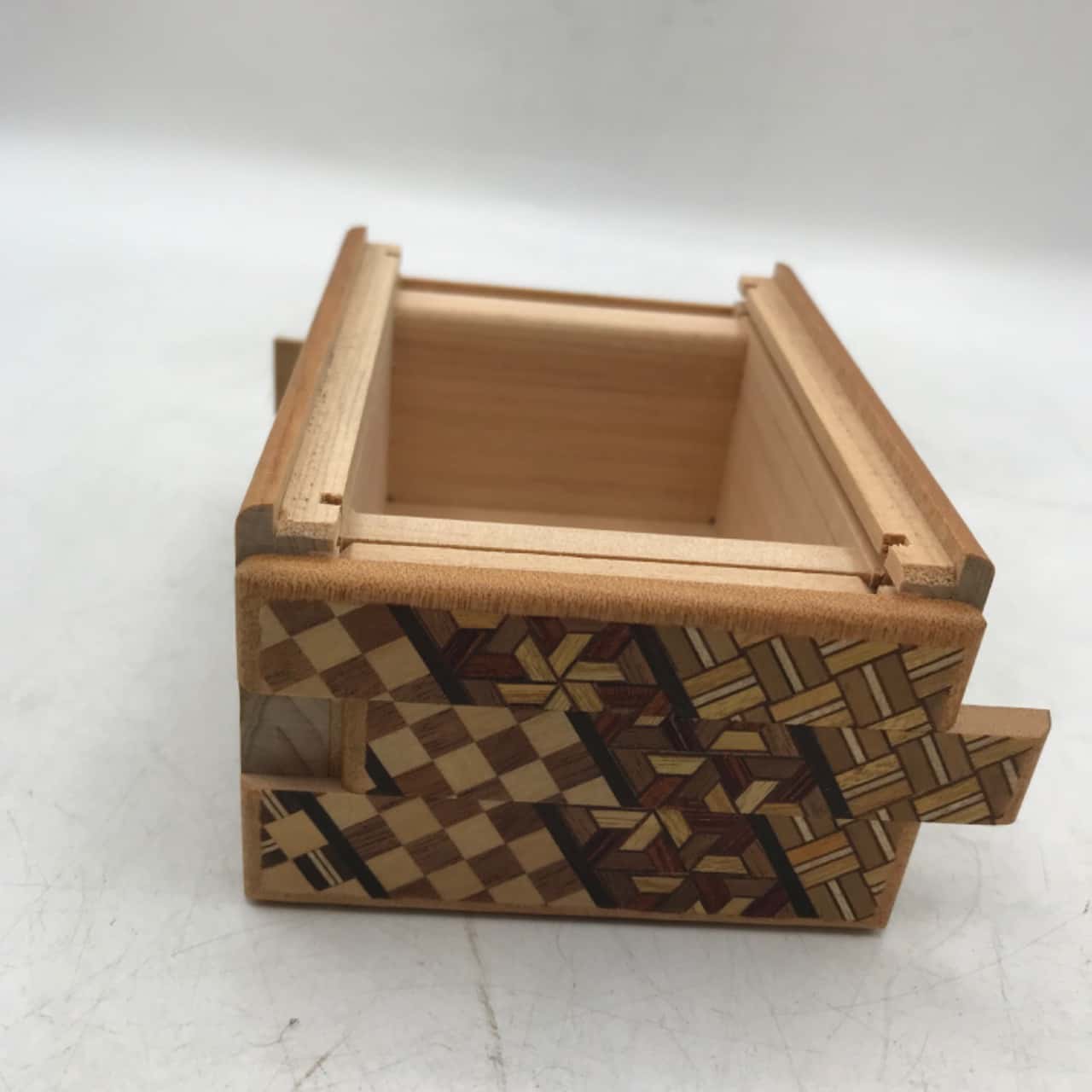 thumbnail image 2 of Japanese Yosegi Puzzle Box - Mini 8cm (3.1 Inch) 12-Step Secret Puzzle - Made In USA 2 of 6