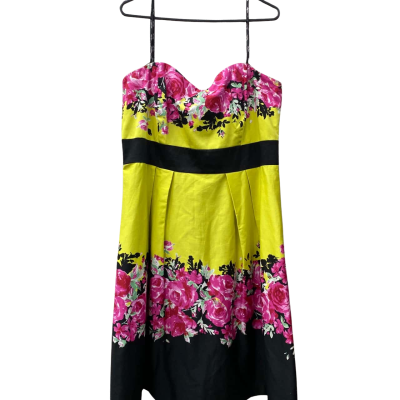 City Chic Womens  Size S Strapless Dress Multicoloured / Yellow 
