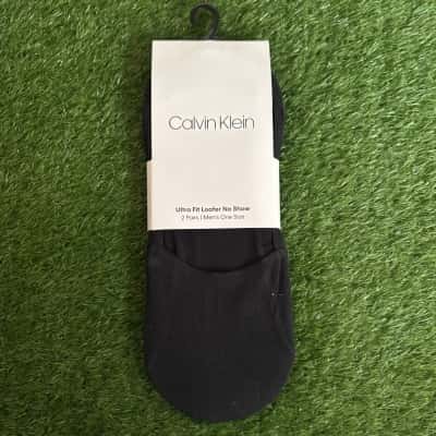Calvin Klein Black Ultra Fit Loafer No Show Socks - 2 pair (New)