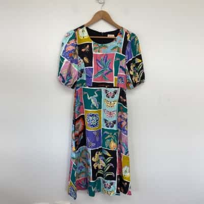 Gorman Colourful Print Studio Sanctuary Long Dress  Size 8 