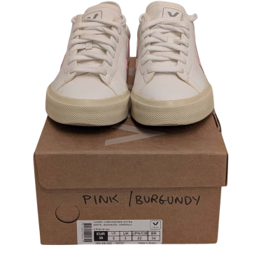 Veja Womens Campo Sneakers White/Pink Size 5US