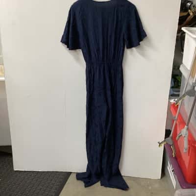  LA collective Womens Long Sleeve Jumpsuit Navy Blue F