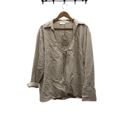 Meshki Womens  Size M Tasha Oersize Linen  Shirt Beige BNWT