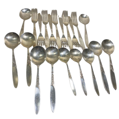 9 Forks 8 Big Spoons 3 Small Spoons Grosvenor Silver 