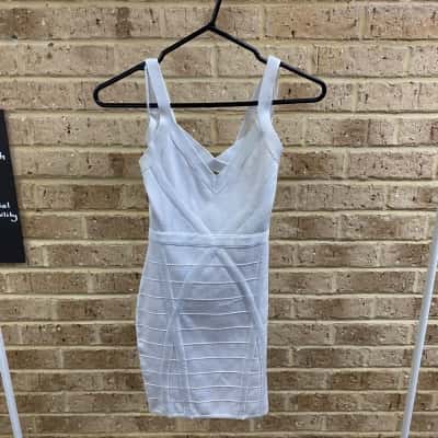 Guess Womens white bandage dress Size S 