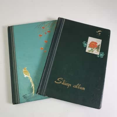 Two Stam Albums Full Of International Stamps