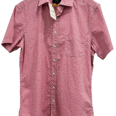 Rodd & Gunn Mens  Size L Printed Shirt / Short Sleeve Shirt Pink  / White 
