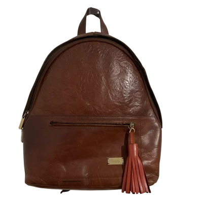 Velez Womens Colombian Leather Backpack Brown 