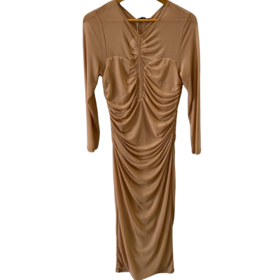 Ally Fashion Womens  Size 14 Bodycon Dress Nude 