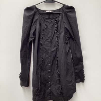 Willow  Womens  Size 10 Black long sleeve shirt dress 