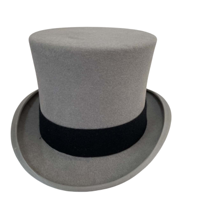 Christy’s Top Hat. Grey Felt with Black Band. Sz. 56 